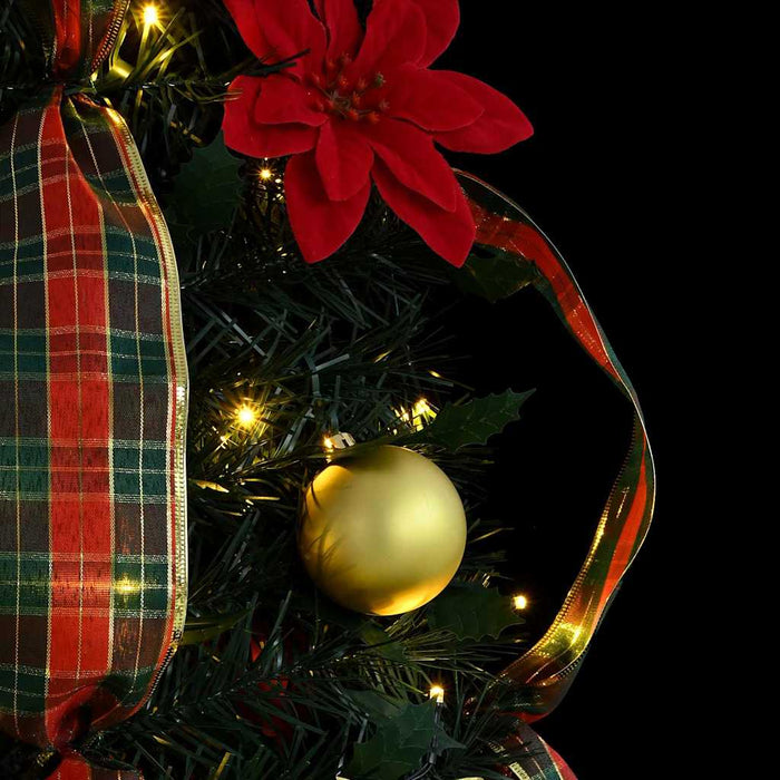 Kunstig juletre med 50 LED med stativ grønn 120 cm PVC