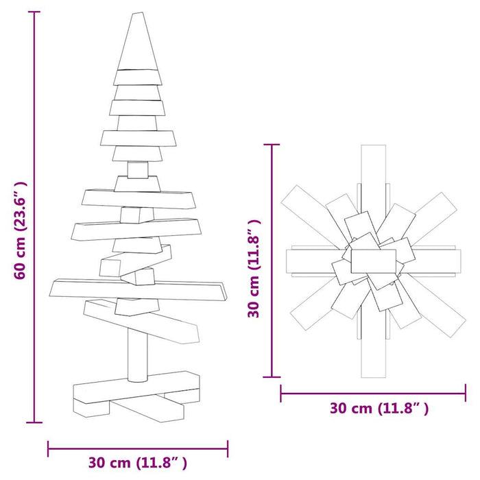 Trekjuletrær med stativ Brun 60 cm Heltre furu