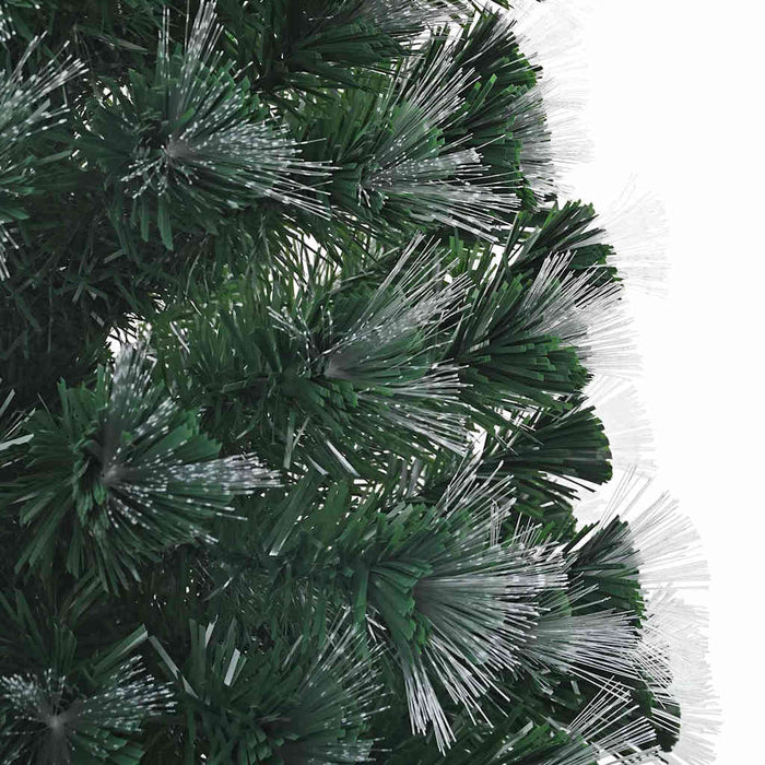 Kunstig juletre med dekorative strenglys grønn 210 cm PVC