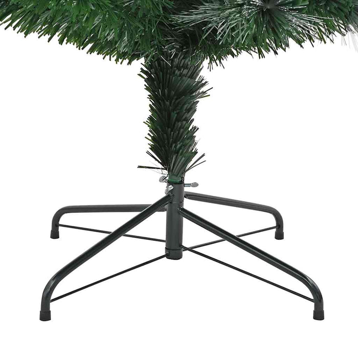 Kunstig juletre med dekorative strenglys grønn 210 cm PVC