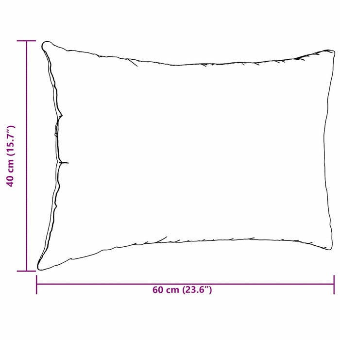 Sofaputer 2 pcs Svart 60 x 40 cm stoff