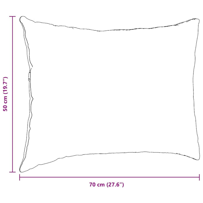 Sofaputer 2 pcs Lys Gul 70 x 50 cm stoff