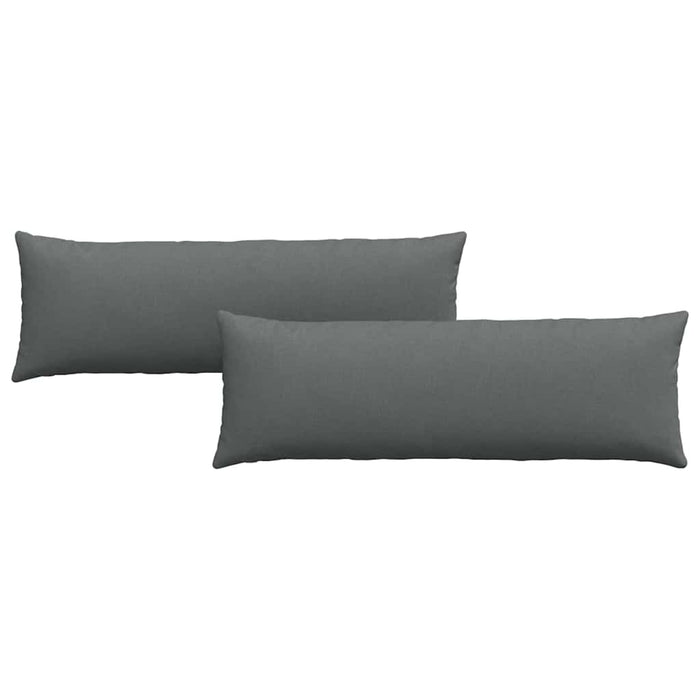 Sofaputer 2 pcs Mørkegrå 120 x 40 cm stoff