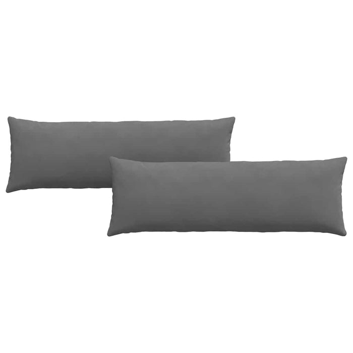 Sofaputer 2 pcs Mørkegrå 120 x 40 cm stoff