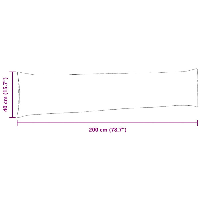 Sofaputer 2 pcs Lysegrå 200 x 40 cm stoff