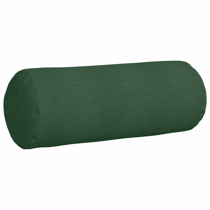 Bolster puter 2 pcs Mørkegrønn Ø 25 x 70 cm Corduroy stoff