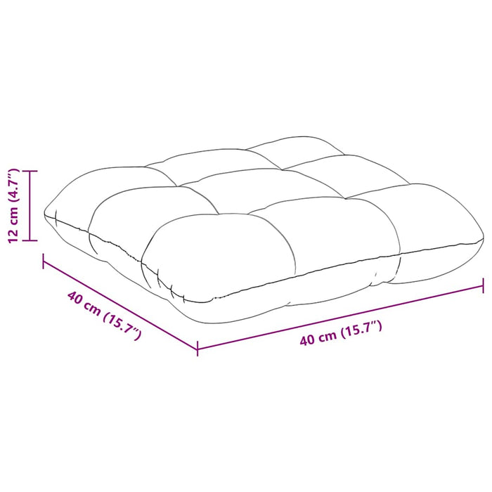 Seteputer 4 pcs Lys Gul 40 x 40 x 12 cm stoff