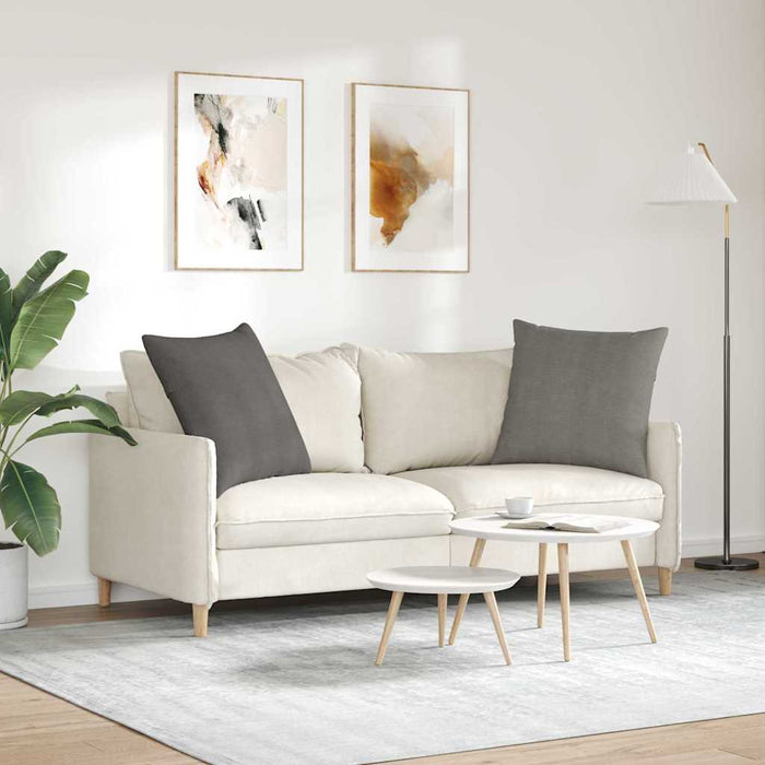 Sofaputer 2 pcs Lysegrå 60 x 60 cm Corduroy stoff