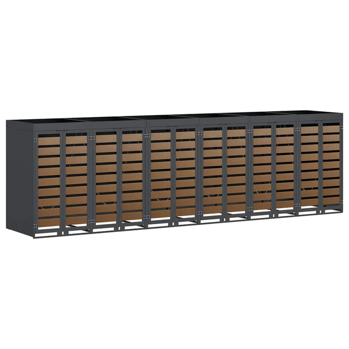 Oppbevaring for 3 søppelbøtter Antrasitt 340 x 77.5 x 115.5 cm