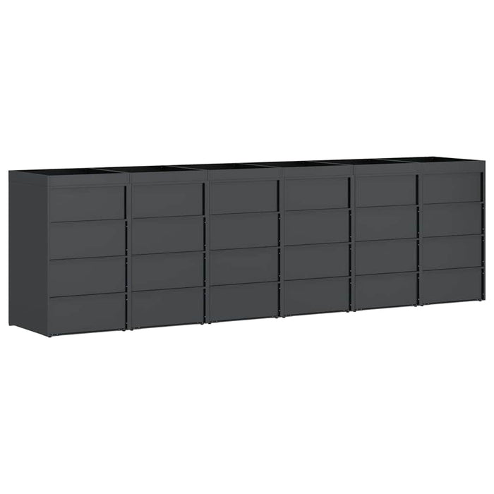 Oppbevaring for 3 søppelbøtter Antrasitt 340 x 77.5 x 115.5 cm