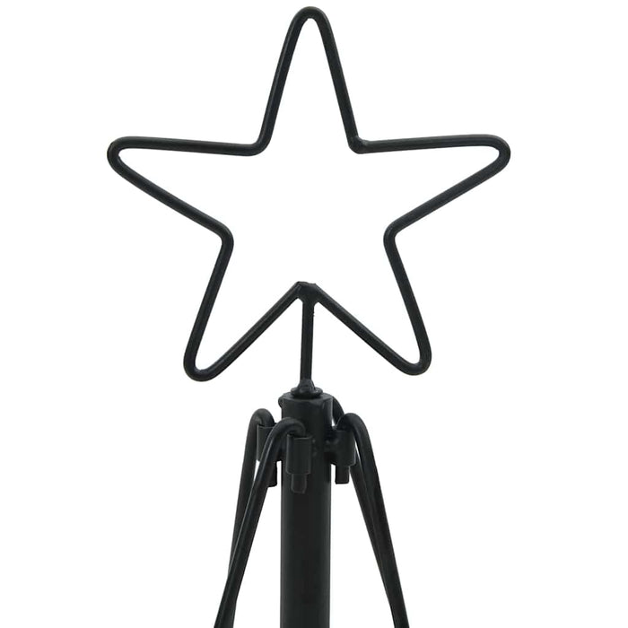 Julekjegle Tre med stativ Svart 125 cm Stål