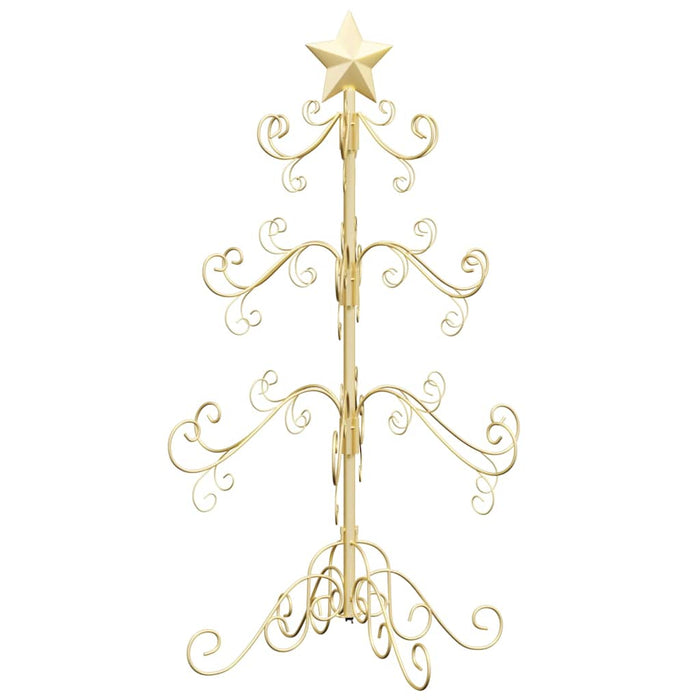 Metall juletre med stativ Gull 90 cm Pulverlakkert stål