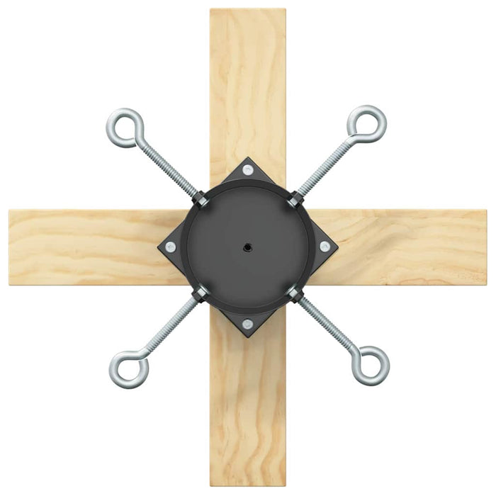 Juletre Stand 1.73 Svart 50 x 50 x 16 cm Massiv furu