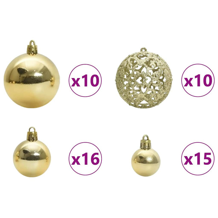 Slim juletre med 300 LED grønn 210 cm PVC og Massivt Furu tre