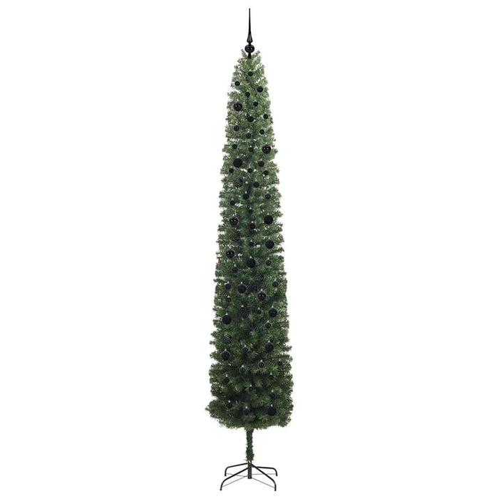 Kunstig juletre med LED -stripelys grønn 270 cm PVC