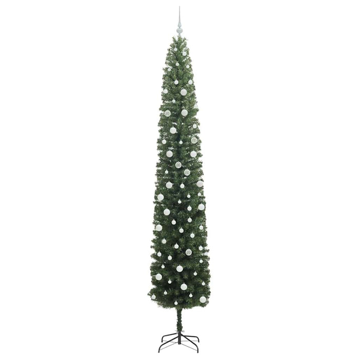 Kunstig juletre med LED -stripelys grønn 300 cm PVC