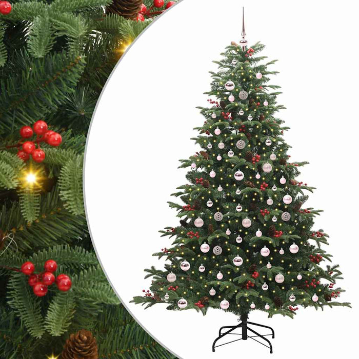 Kunstig juletre grønn 210 cm PVC og Metall og Plast