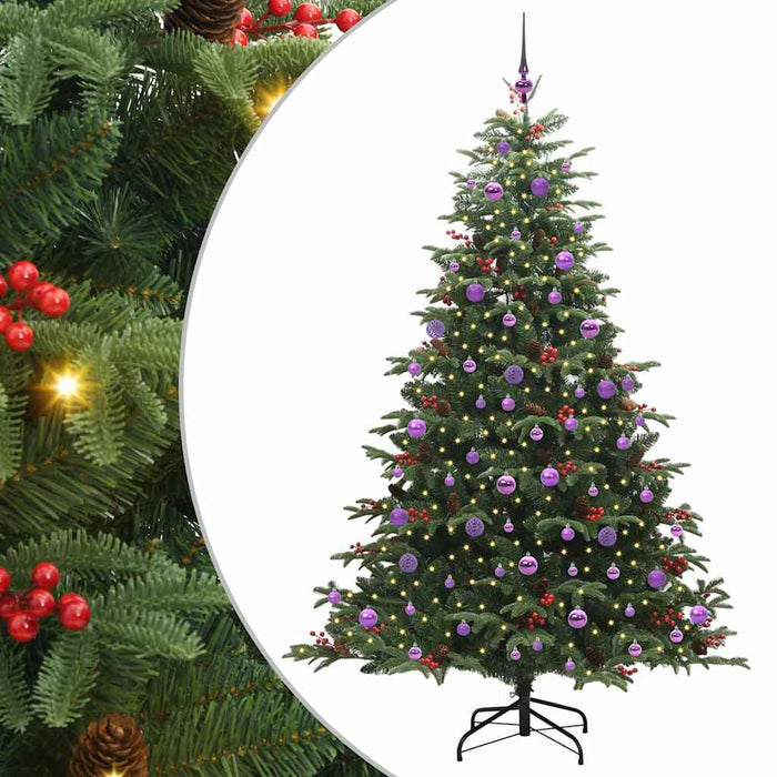 Kunstig juletre grønn 210 cm PVC og Metall og Plast
