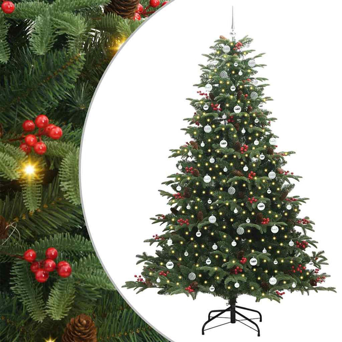 Kunstig juletre grønn 240 cm PVC og Metall og Plast