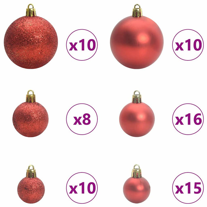 Kunstig juletre Grønn og hvit 180 cm PVC og metall