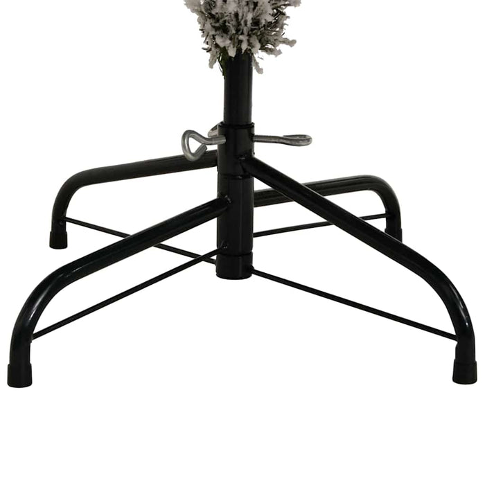 Kunstig juletre Grønn og hvit 210 cm PVC og metall