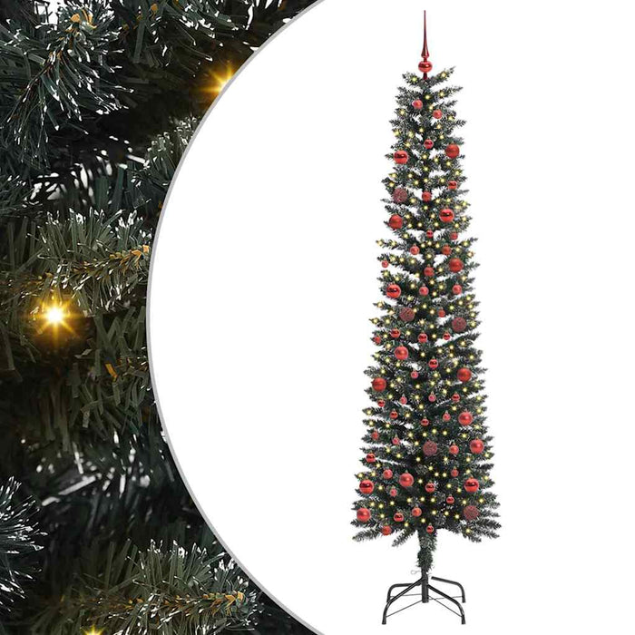 Kunstigjuletre med 300 LED grønn 58 x 58 x 210 cm PVC