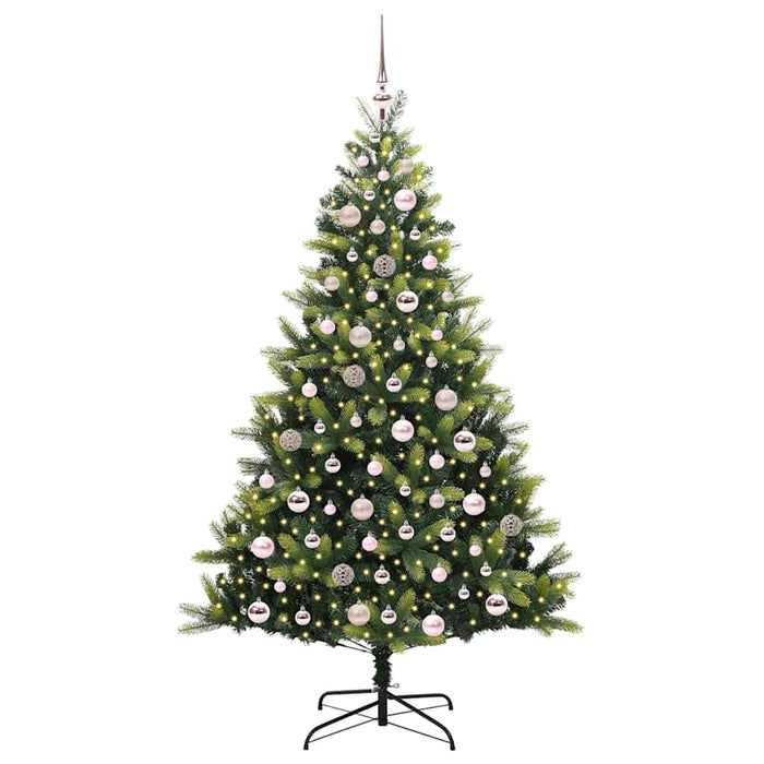 Kunstig Hengt Julegran med 300 LED-lamper grønn 180 cm