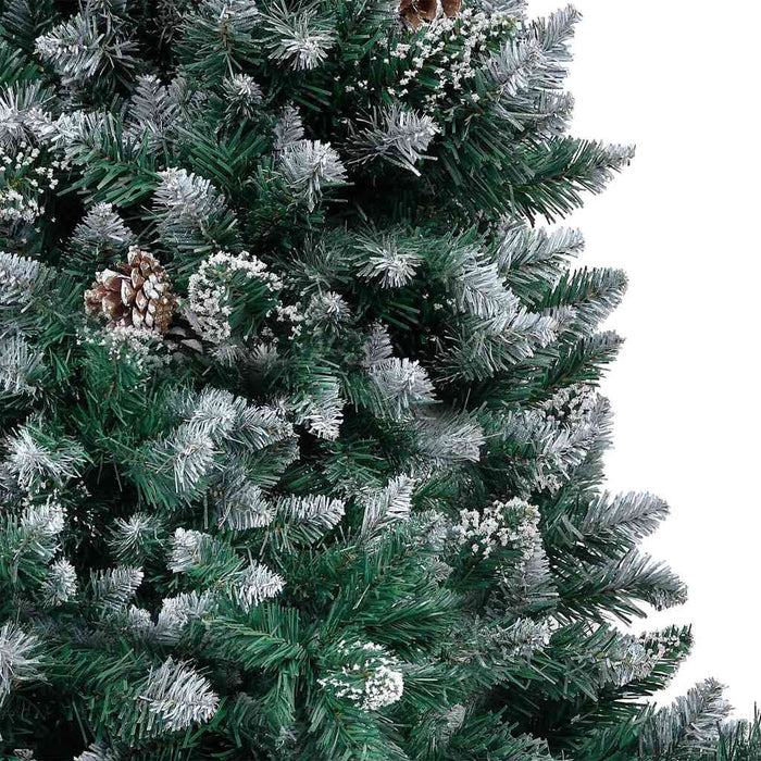 Kunstig juletre med 300 LED grønn 180 cm PVC og Stål og Plast