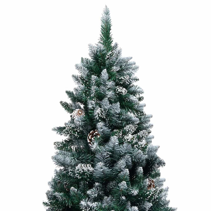 Kunstig juletre med 300 LED grønn 180 cm PVC og Stål og Plast