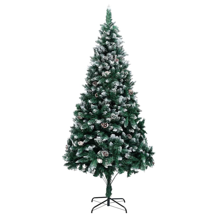 Kunstig juletre med LED -stripelys grønn 210 cm PVC