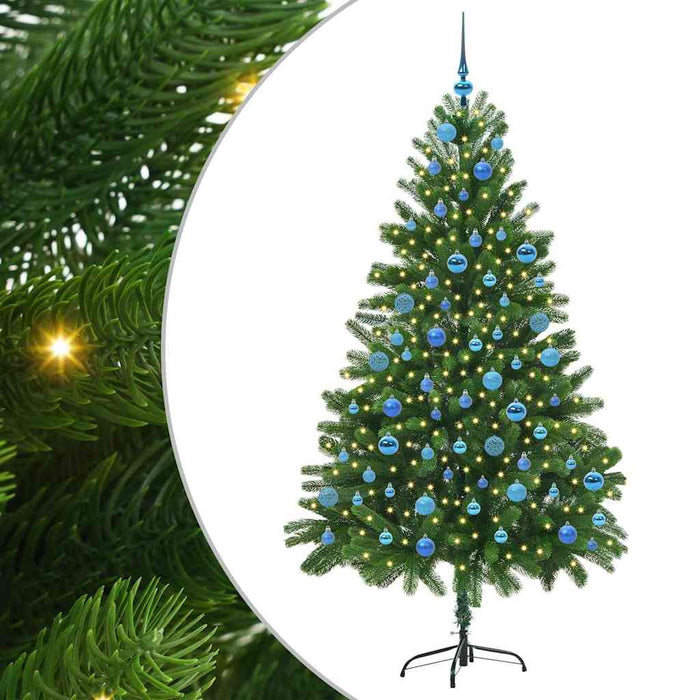 Juletre med 300 LED med stativ grønn 180 cm PE