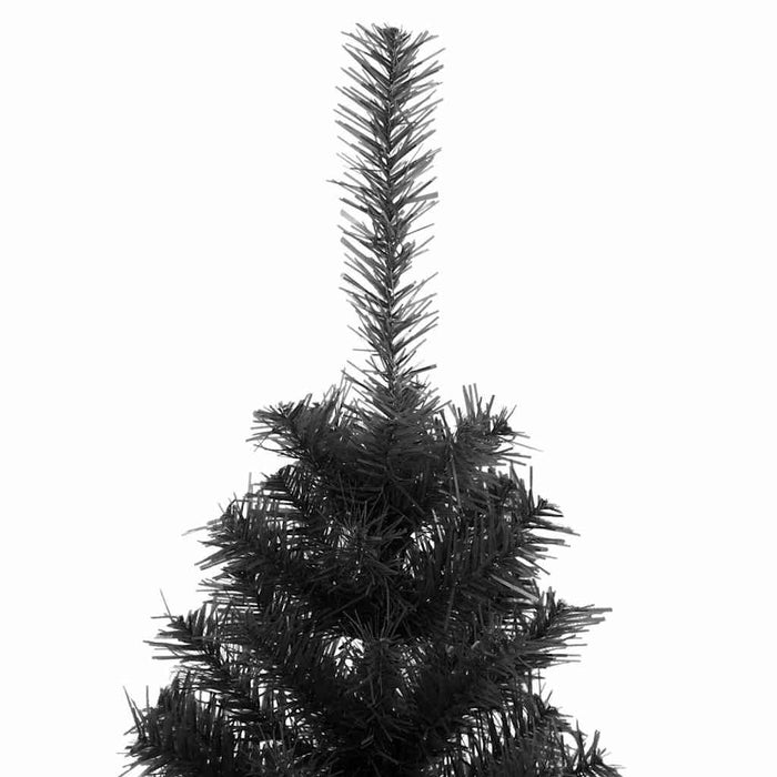 Juletre med 150 LED med stativ Svart 150 cm PVC