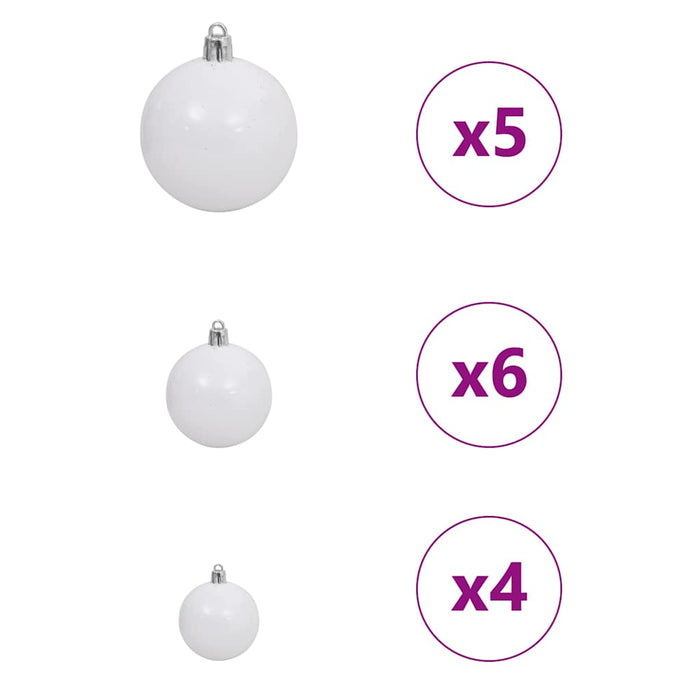 Kunstig juletre med dekorative strenglys grønn 150 cm PVC