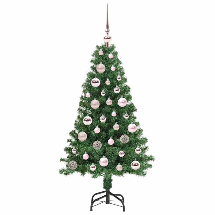 Kunstig juletre med 150 LED grønn 120 cm PVC og Stål og Plast