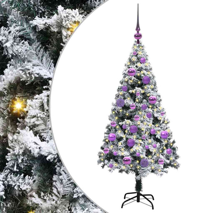Kunstig juletre grønn 120 x 75 cm PVC og Stål og Plast