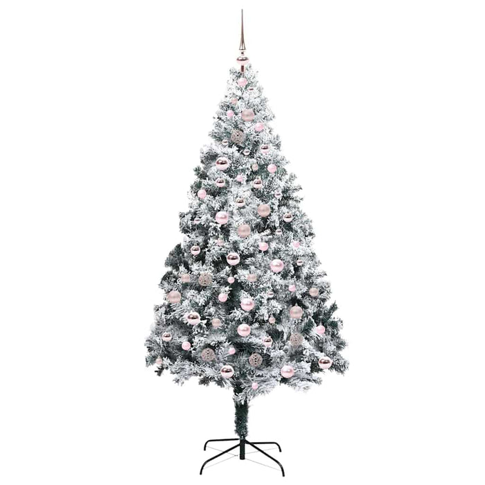 Kunstig juletre grønn 210 x 135 cm PVC og Stål og Plast
