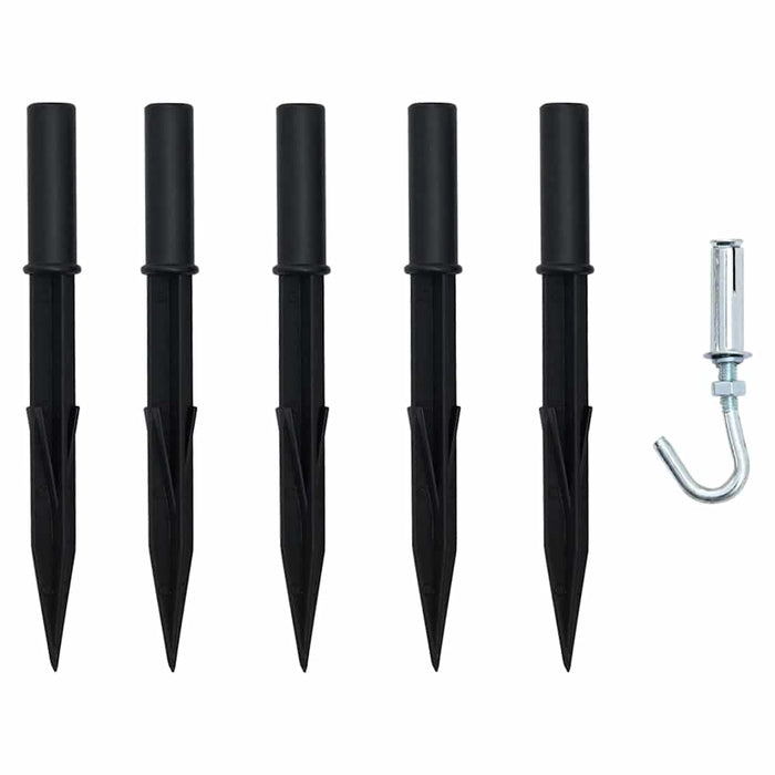 LED juletre med 276 LED med jordspyd Varmhvit 511 cm Metall