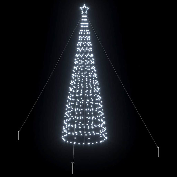 LED Juletre med Bakkepler med 800 LED Kaldhvit 400 cm Jern