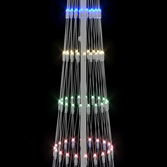 LED juletre med stativ Flerfarget 138.5 x 138.5 x 399 cm Metall