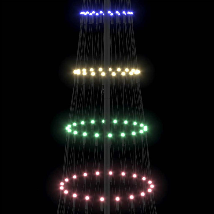 LED juletre med stativ Flerfarget 138.5 x 138.5 x 399 cm Metall
