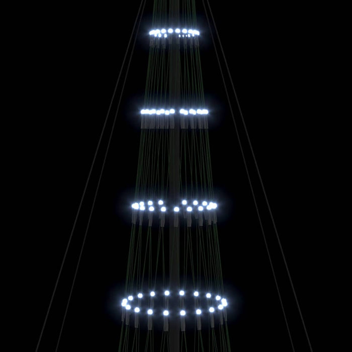 LED juletre med 550 LED Kaldhvit 138.5 x 138.5 x 399 cm Metall