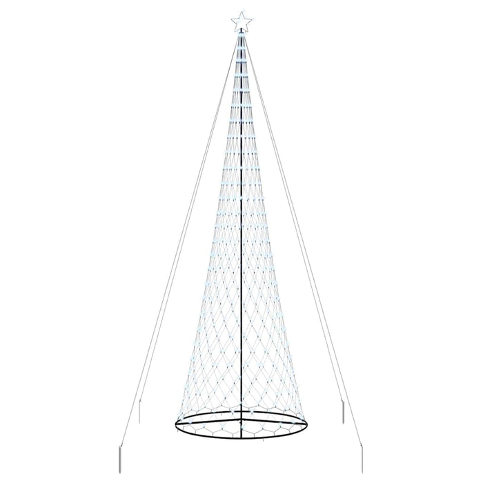 LED juletre med 550 LED Kaldhvit 138.5 x 138.5 x 399 cm Metall