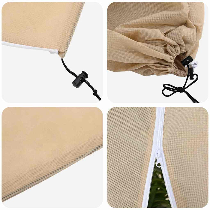 Frostbeskyttelse Plantefleece Dekker 5 pcs Beige 1,55 x 1,55 m