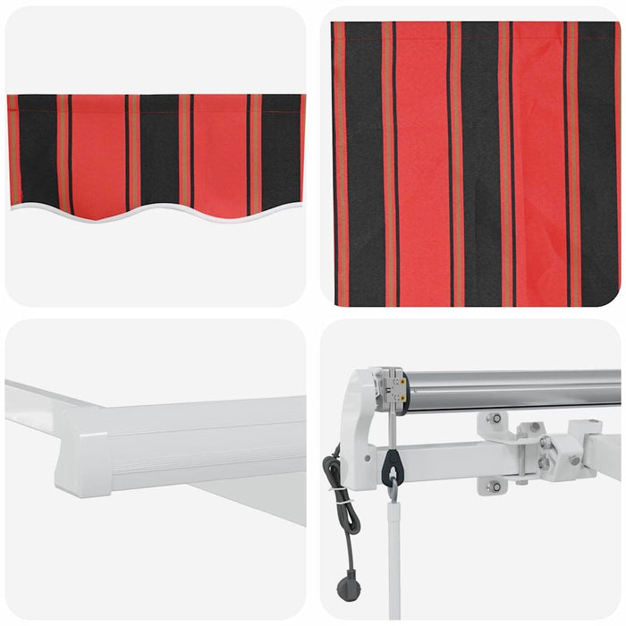 Innvendbar Markise Stripete Oransje og Brunt 400 × 300 cm stoff