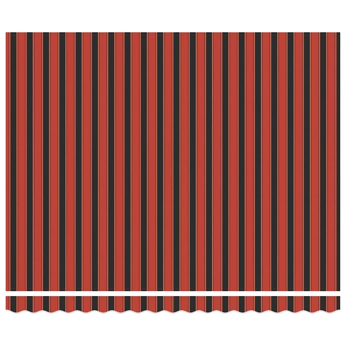 Innvendbar Markise Stripete Oransje og Brunt 400 × 300 cm stoff