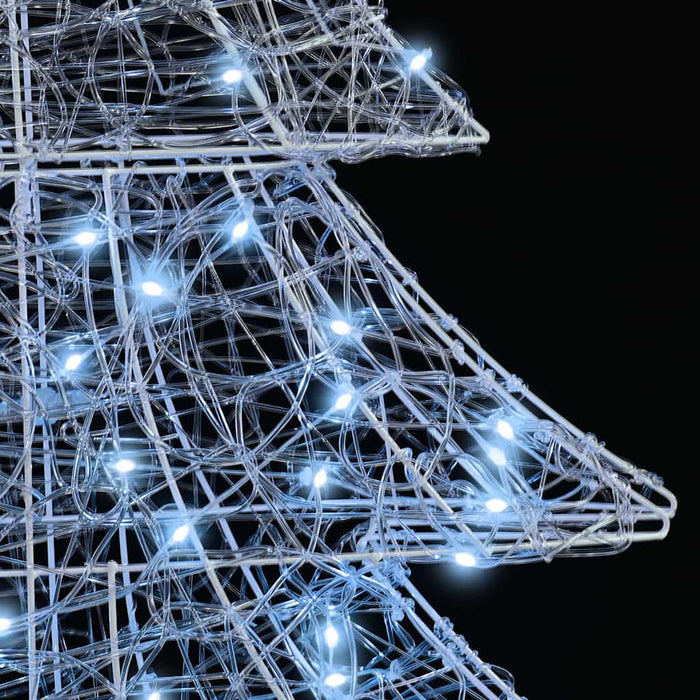 Juletre med 100 LED Kaldhvit 120 cm Akryl