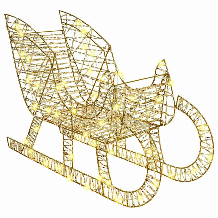 Reinsdyr Trekke Slede Varmhvit 120 cm 55 cm PET