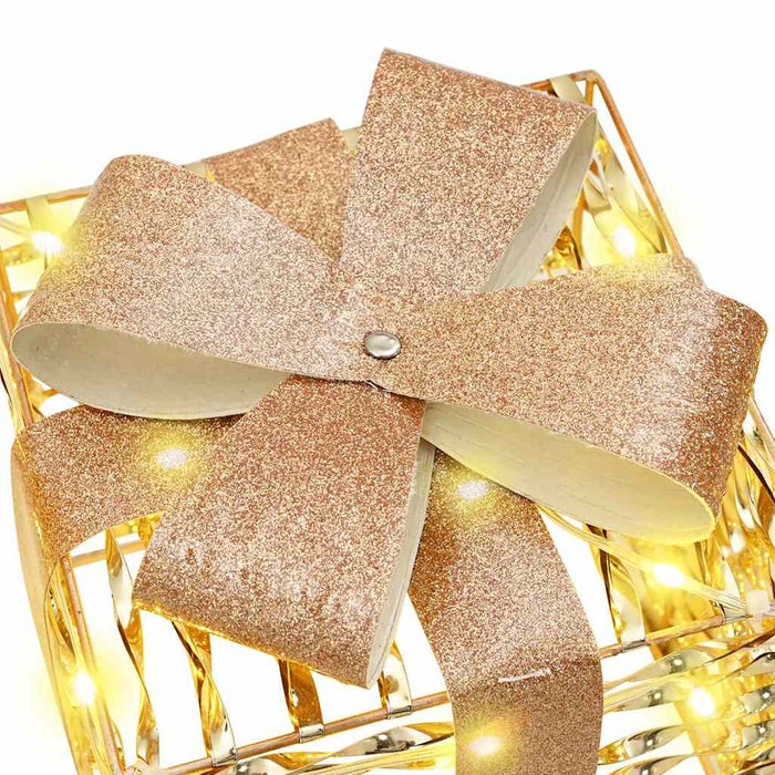 Gaveeske med 60 LED 3 pcs Varmhvit 20 x 20 x 20 cm PET