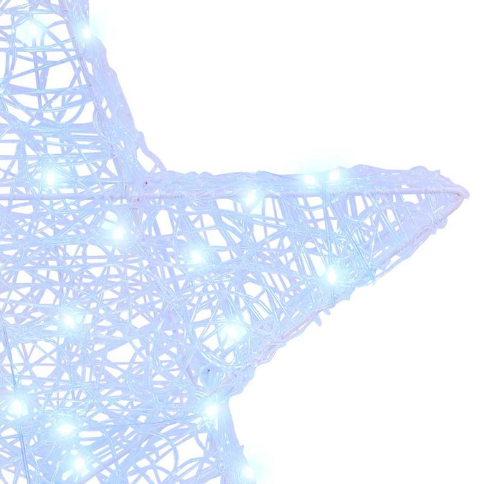 3D Stjerne med 50 LED Kaldhvit 55 x 53,5 x 10 cm Akryl