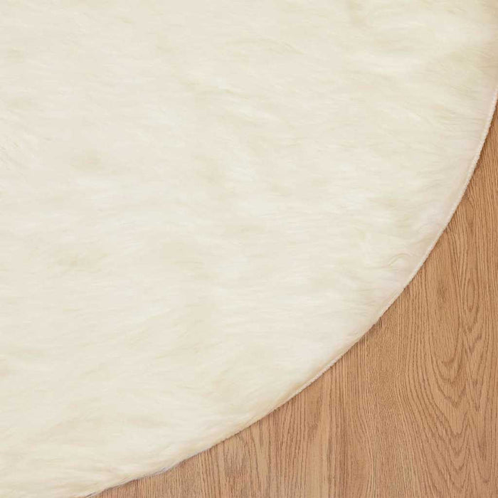Falskt Saueskinn Teppe Hvit 160 x 160 cm Polyester